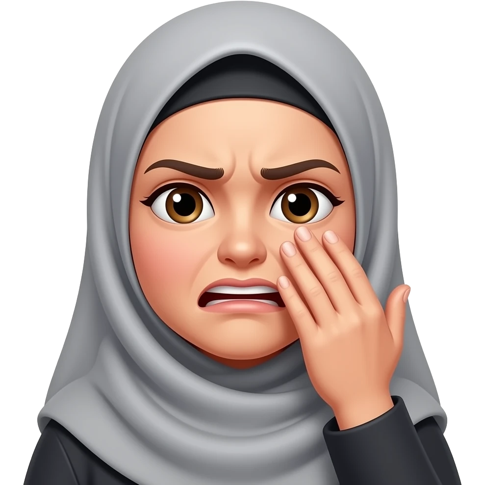 hijabi woman slapping her face like this 🧕🏻🤦🏻‍♀️ emoji