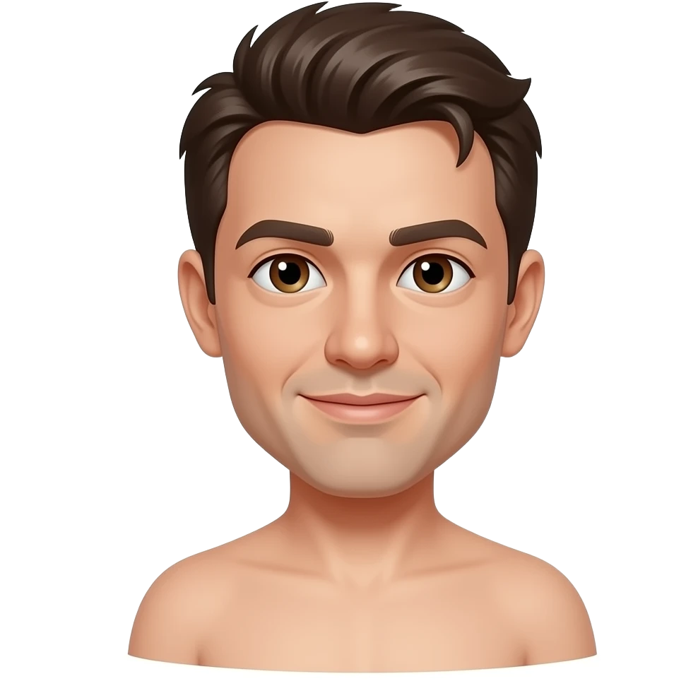 Naked man, barefoot, without clothes emoji