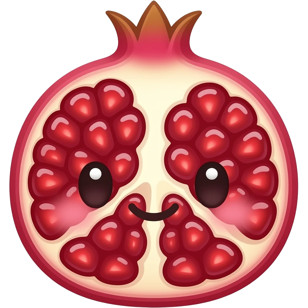 Kawaii pome granate emoji