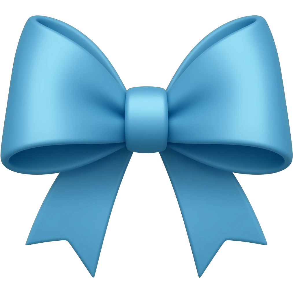 blue bow emoji