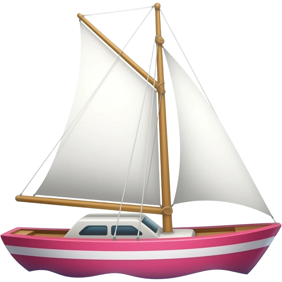pink boat sailboat emoji