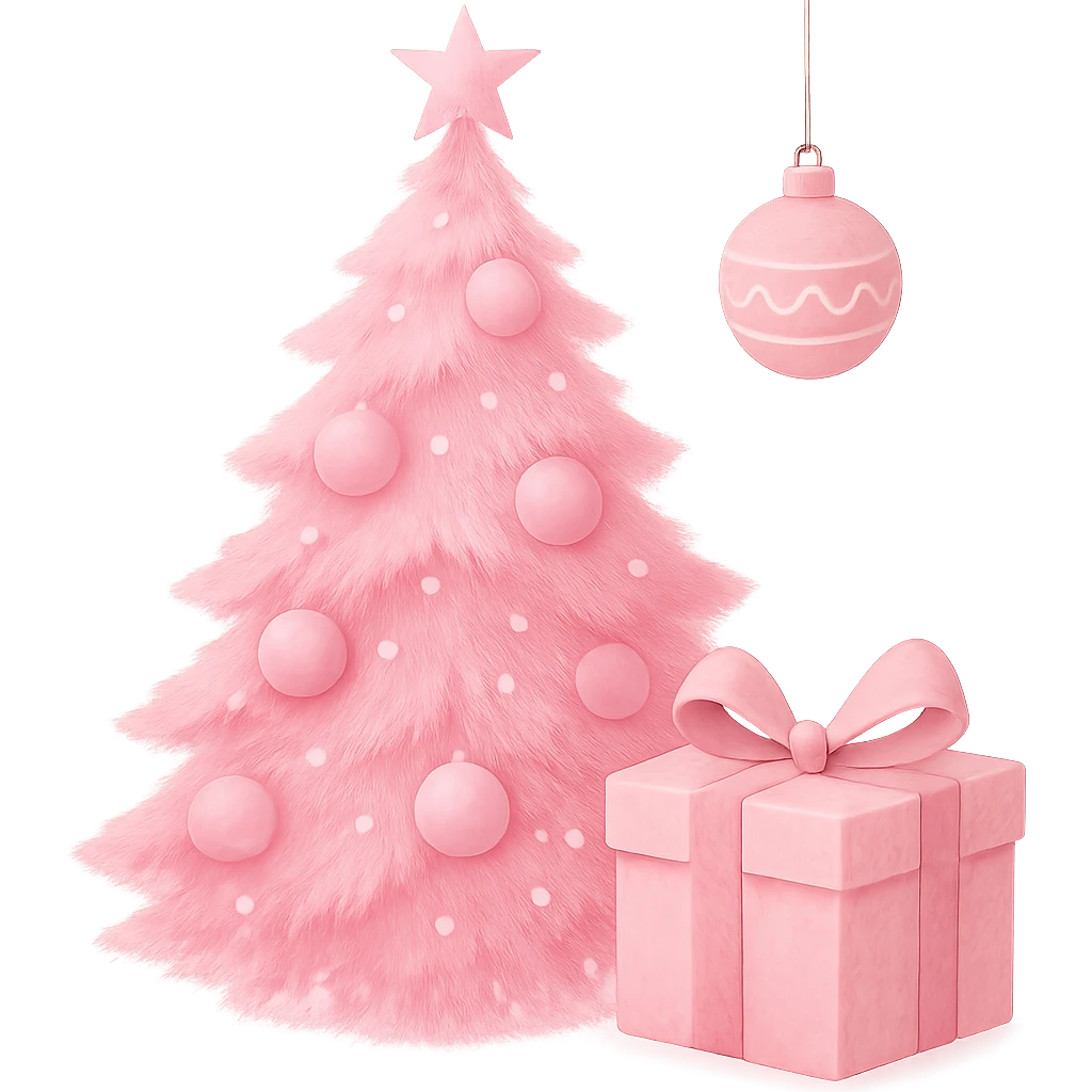 Pink christmas, remove background emoji