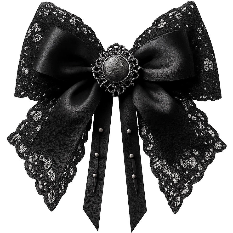 new goth bow, remove background emoji