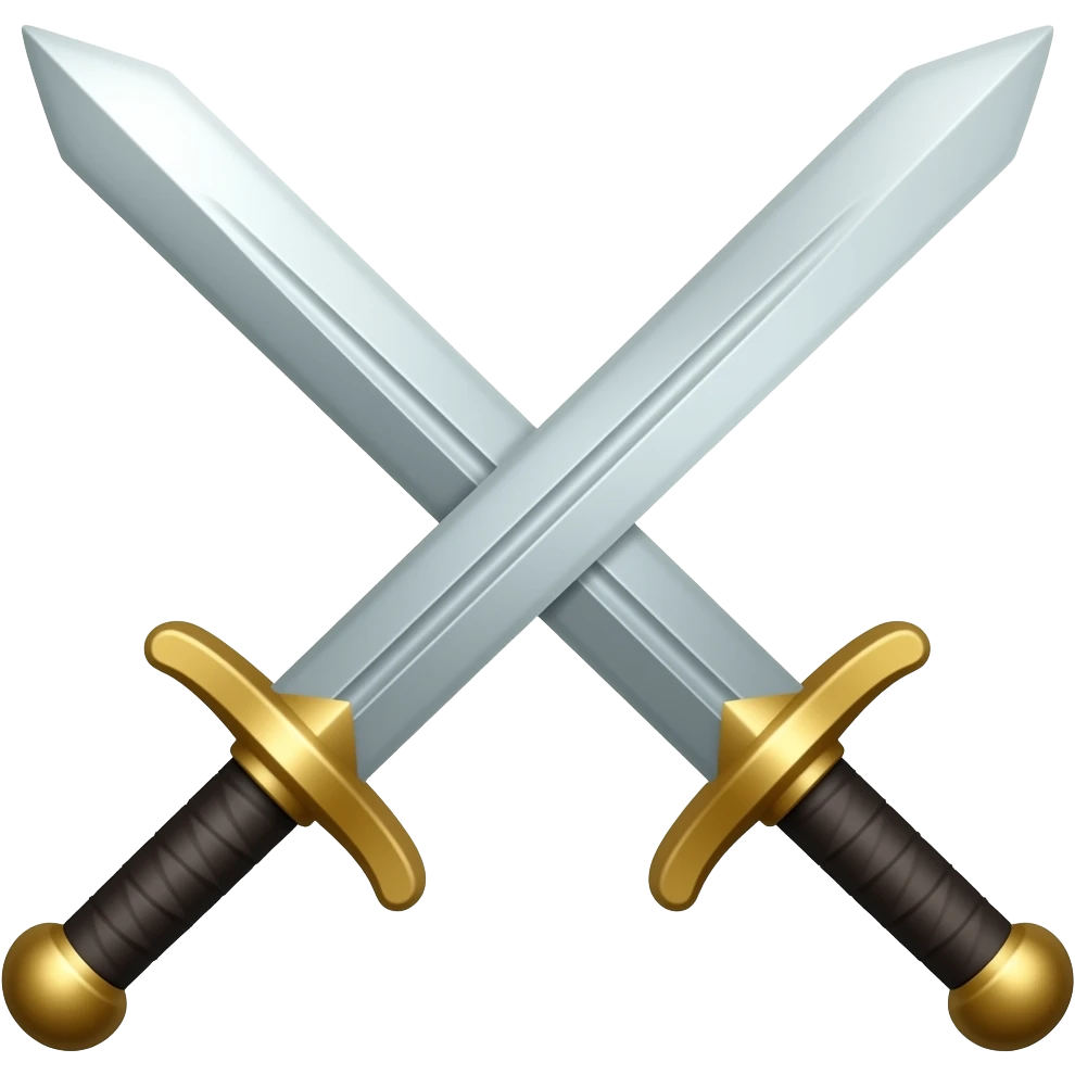 Dos espadas cruzadas emoji