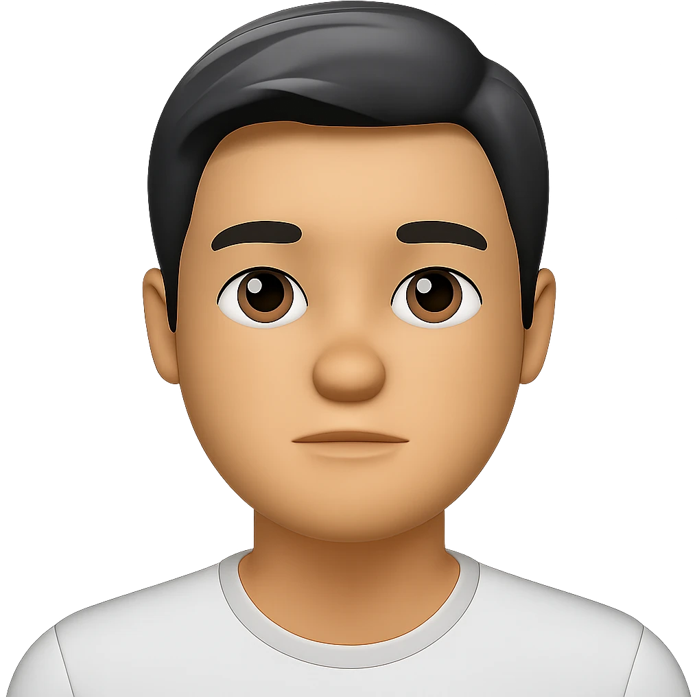 Keep the same color and shape as the original emoji, with a normal neutral face. Transparent background. emoji