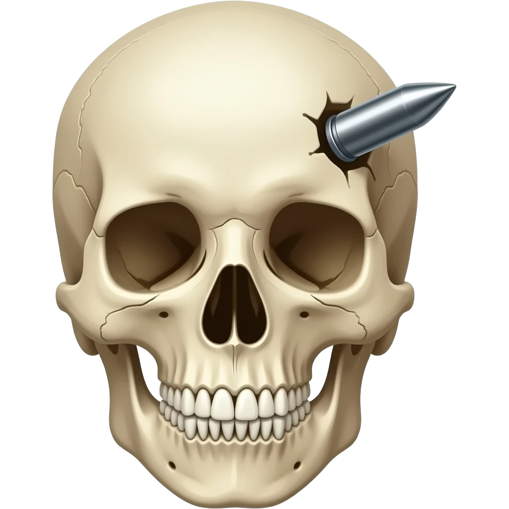 skull with bullet in the head emoji