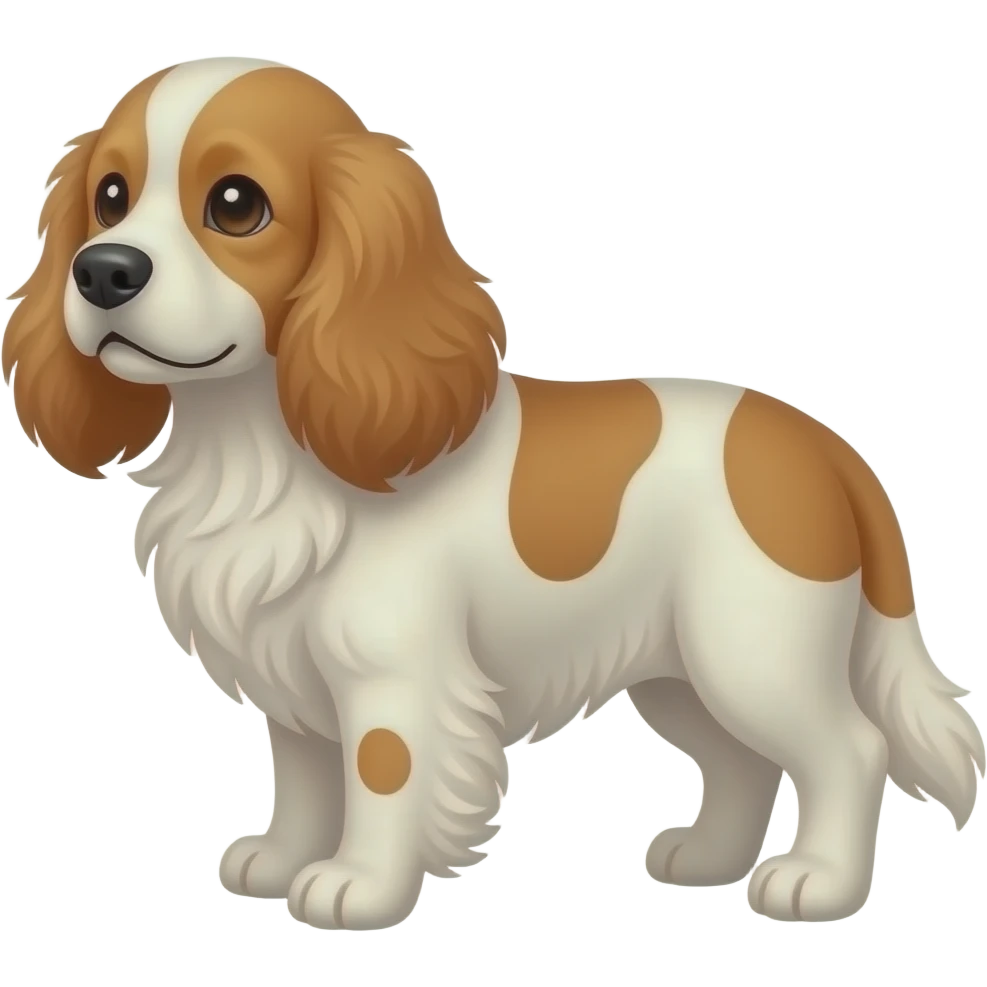 White and ginger cocker spaniel emoji