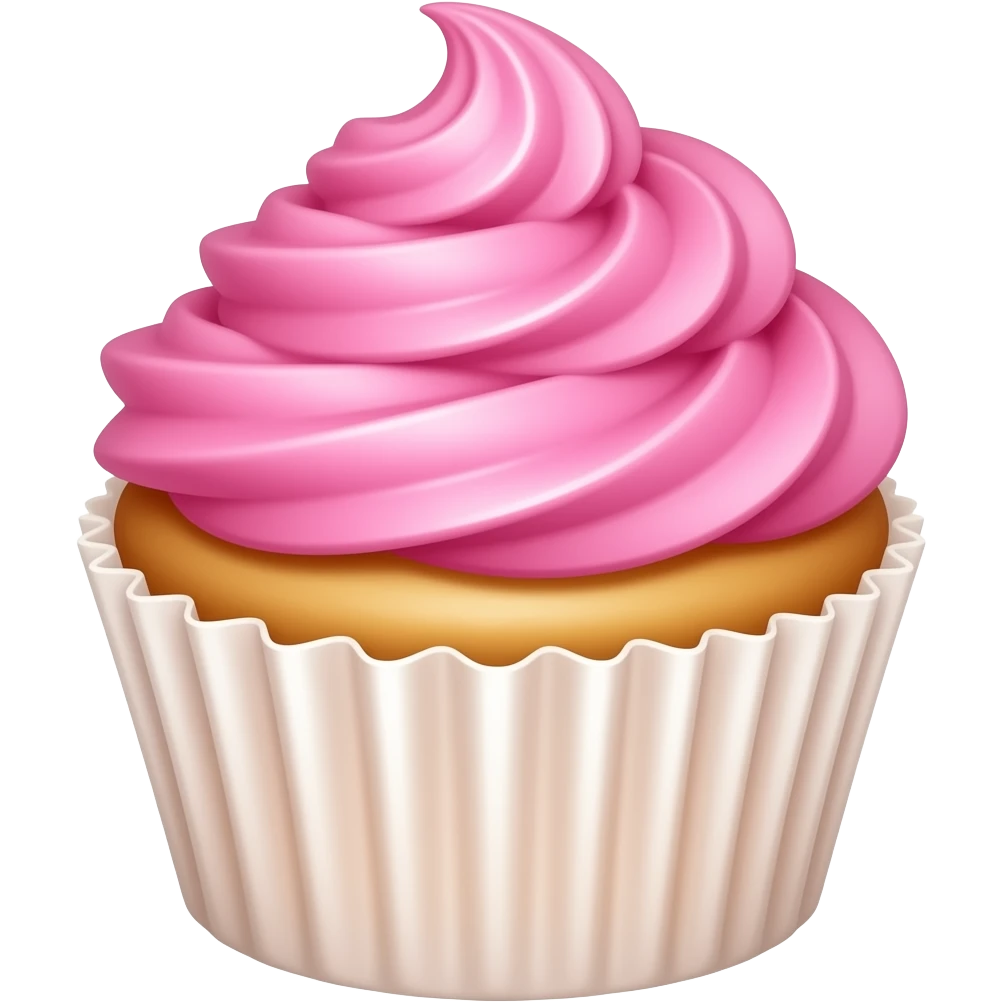 Cupcake with pink icing emoji