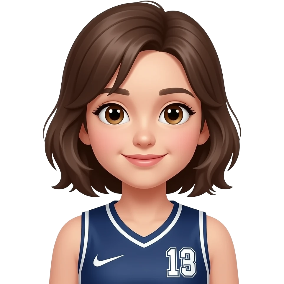 teen girl with sports unifrom emoji