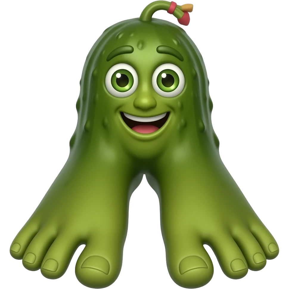 pickle human with 54 toes emoji