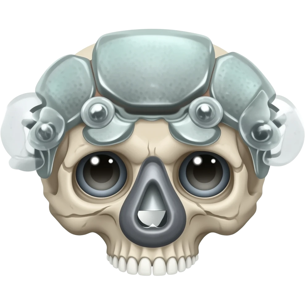 Uma caveira junto com esse aqui tudo juntados tipo fudidos emoji