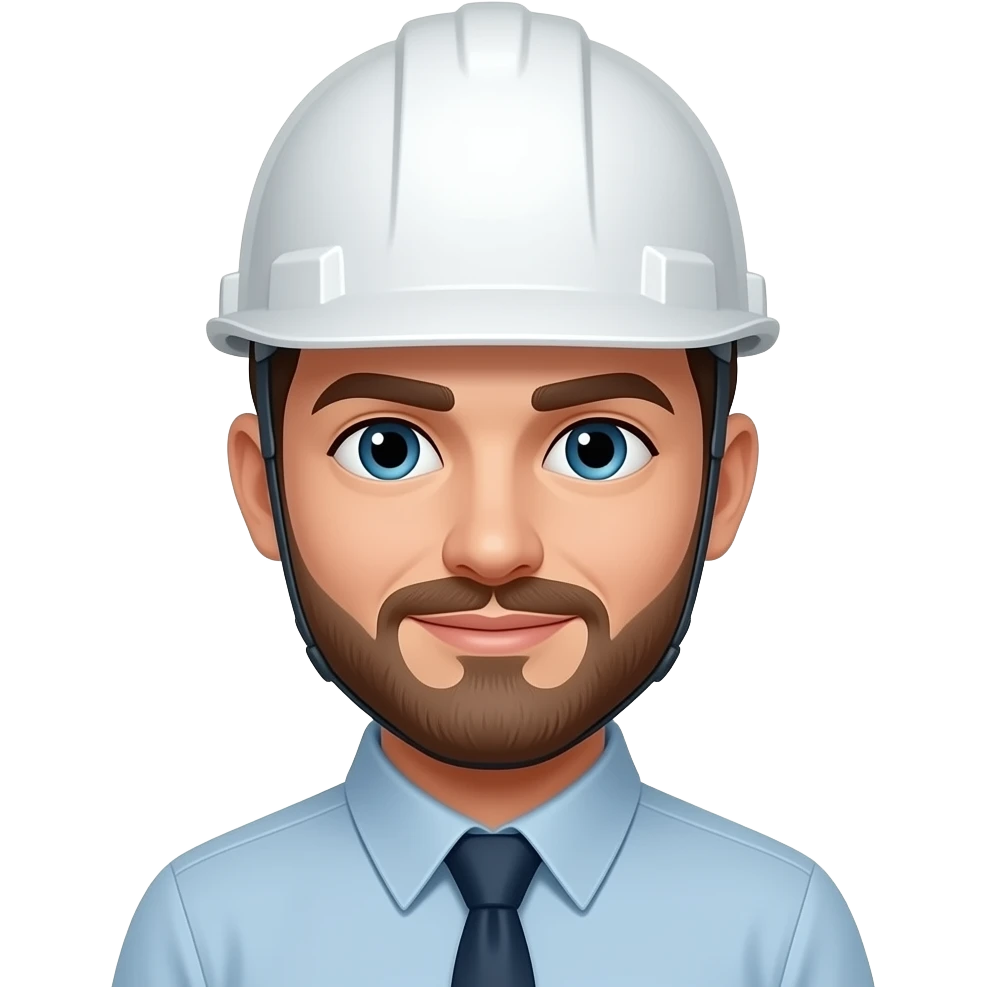 Ingeniero con casco blanco emoji