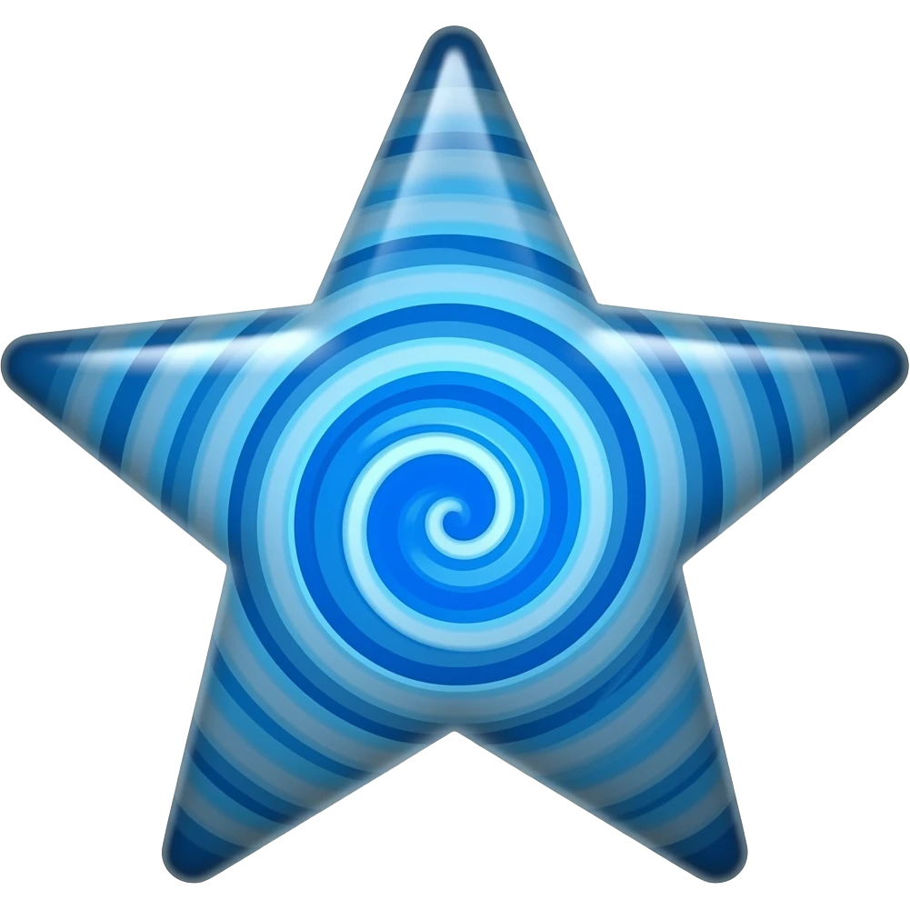Blue star that somehow shows a vision emoji