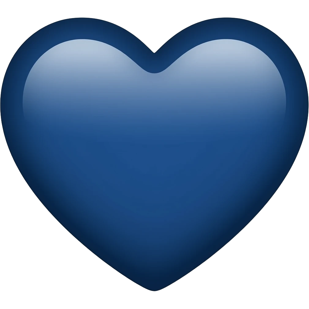 Navy blue heart emoji