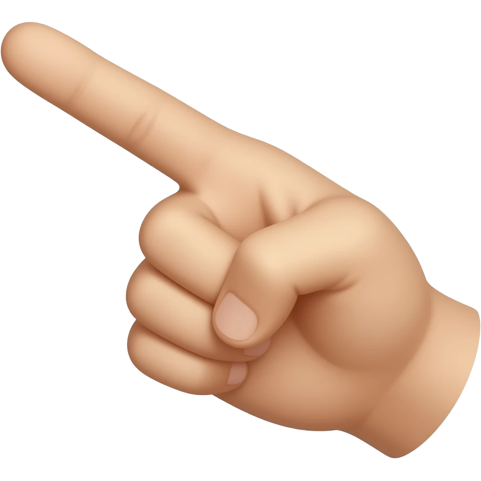 dedo apuntando con animación emoji