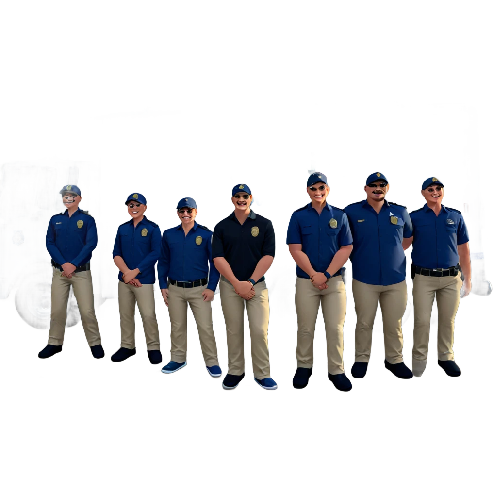 boys outdoors with police car emoji