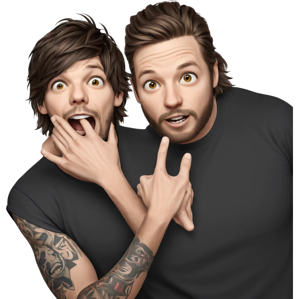 male with beard and tattoo emoji