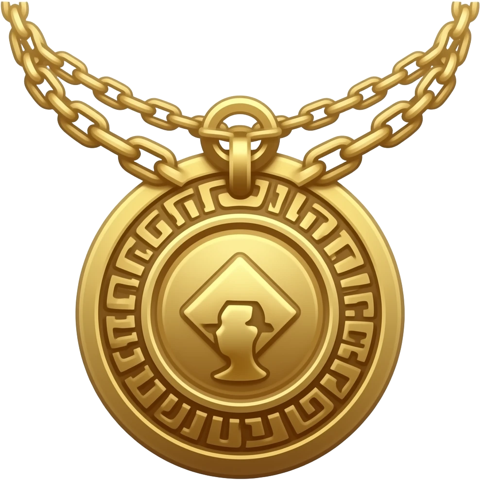 ancient amulet attached to a necklace emoji