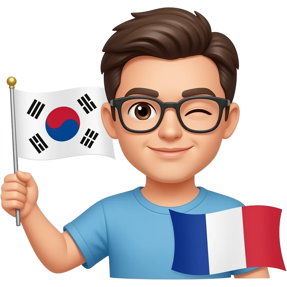 🇰🇷😉😎🇫🇷 emoji