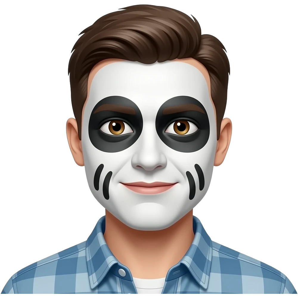 Danhausen with facepaint emoji