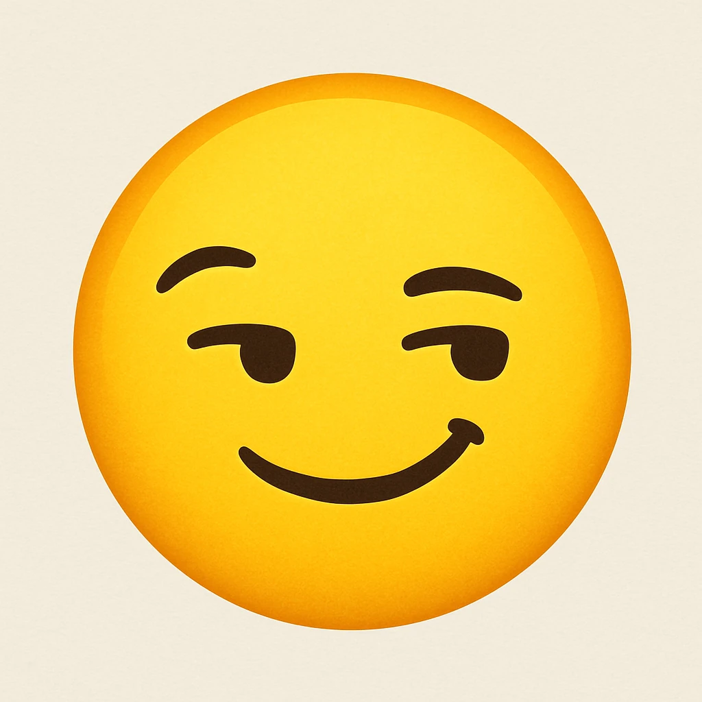 yellow emoji with a smirk emoji