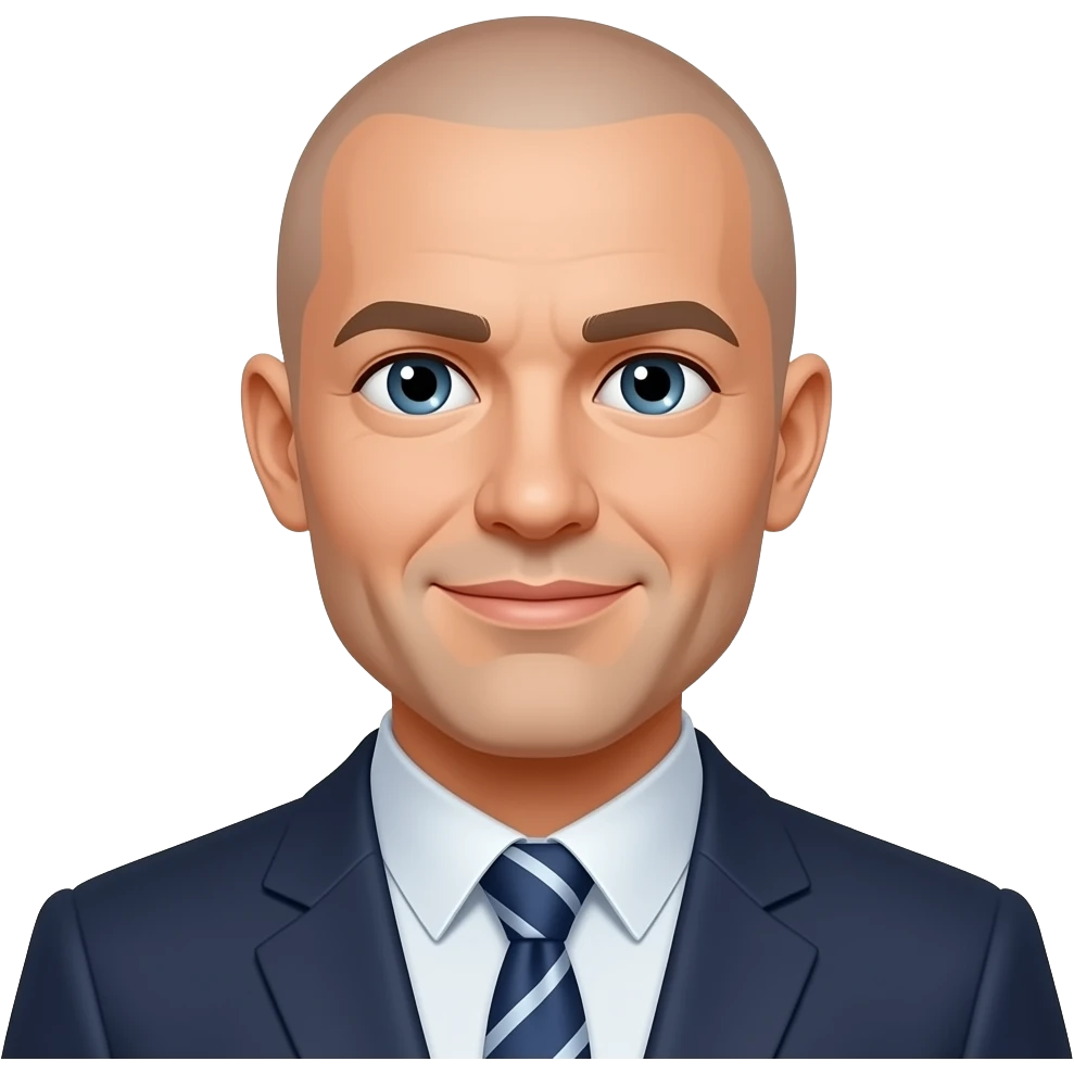 bald man with wear a tie emoji