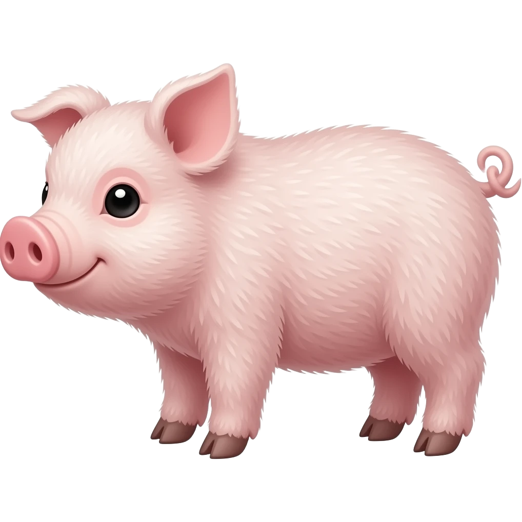 Coily pig emoji