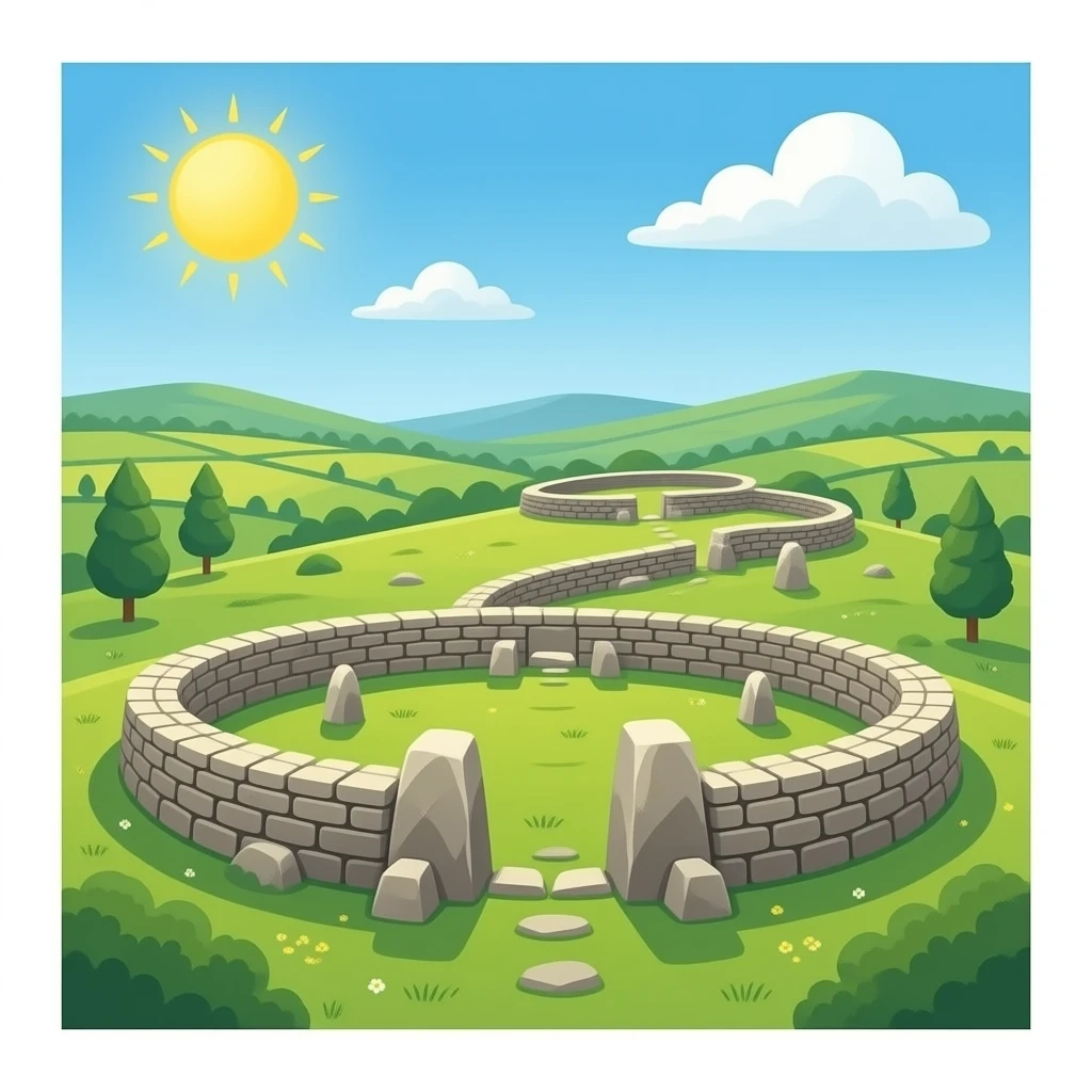 generate emoji of the remains of the dry stone walls of a prehistoric hillfort emoji