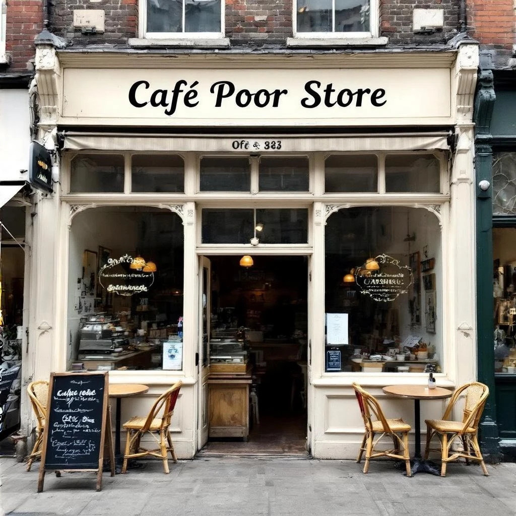 Cafe named poor store & More emoji