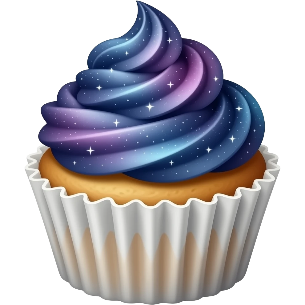 Cosmic cupcake emoji