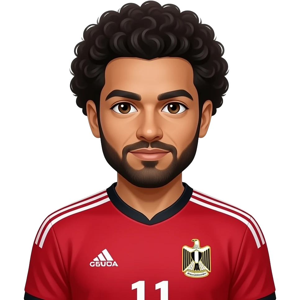 Mohammed Salah in red Egypt football national team emoji