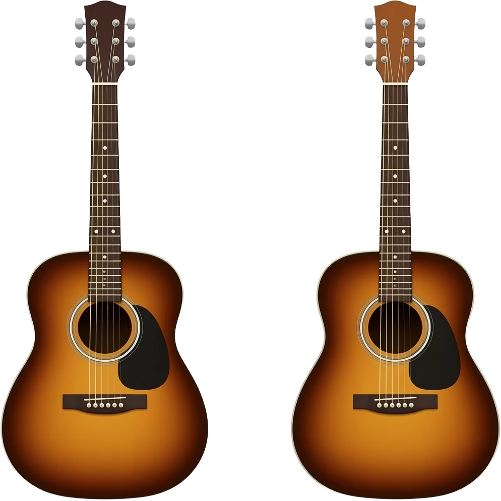 2 brown guitars emoji