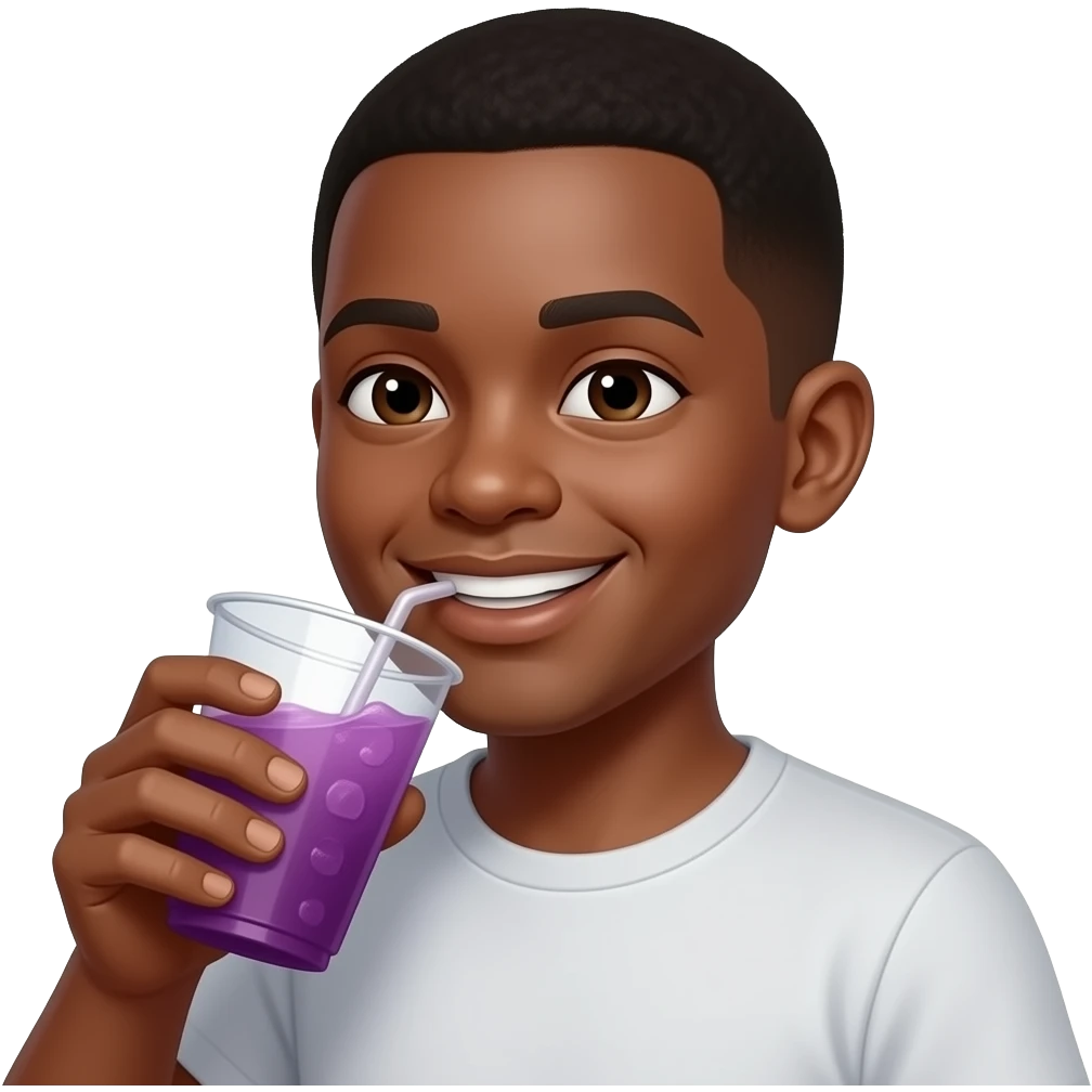 Black person drink purple koolaid emoji
