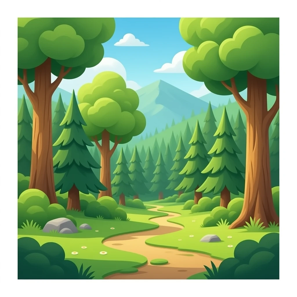 hacme un bosque maravilloso i precioso emoji