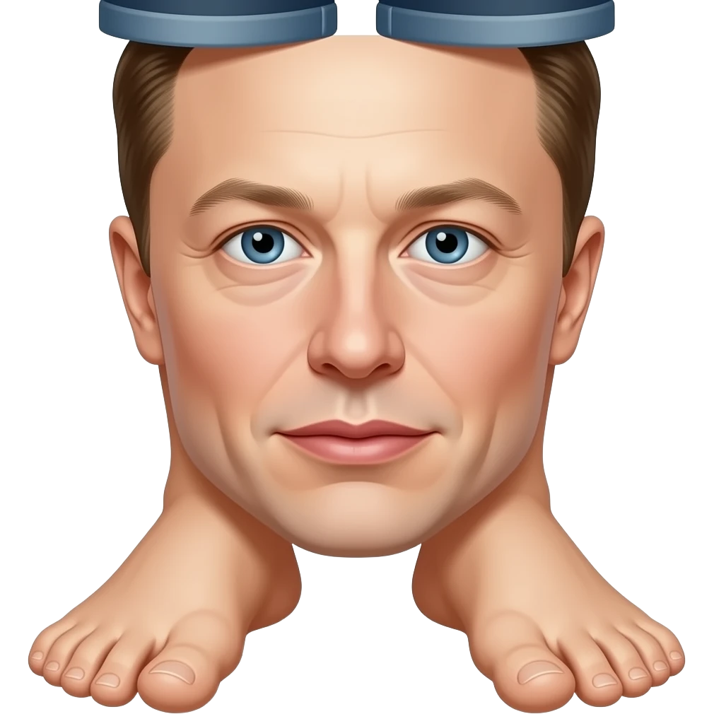 Elon musk feet no shoes emoji