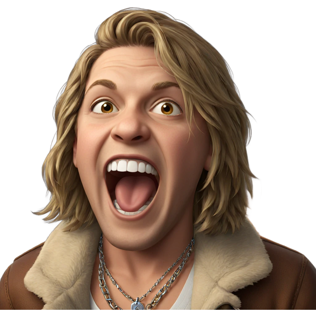 boy with necklace and smile emoji