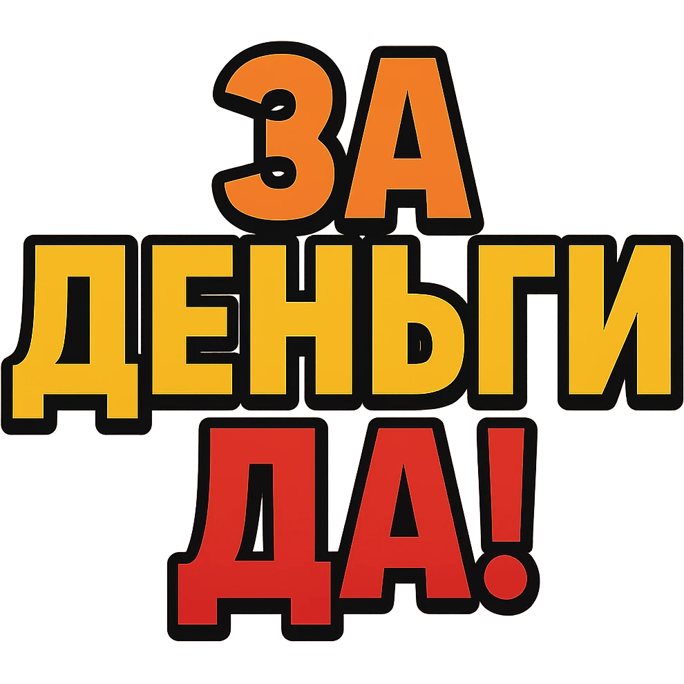 Text ЗА ДЕНЬГИ ДА! emoji
