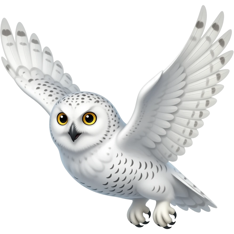 Hedwig the White Owl from Harry Potter from behind while flying emoji
