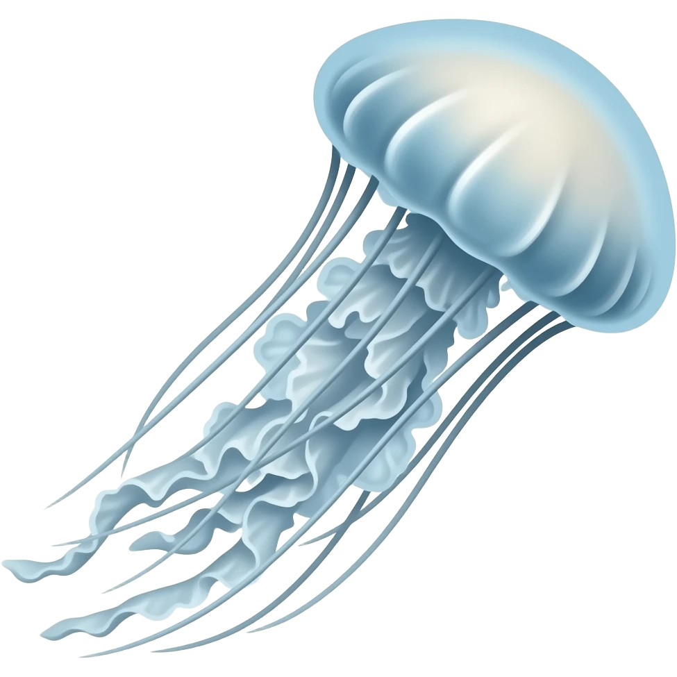 Moon jellyfish moving emoji