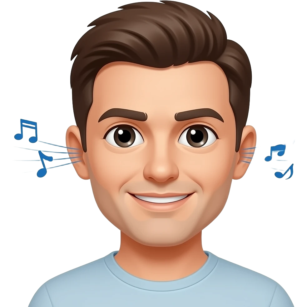 Ears leaking music notes emoji