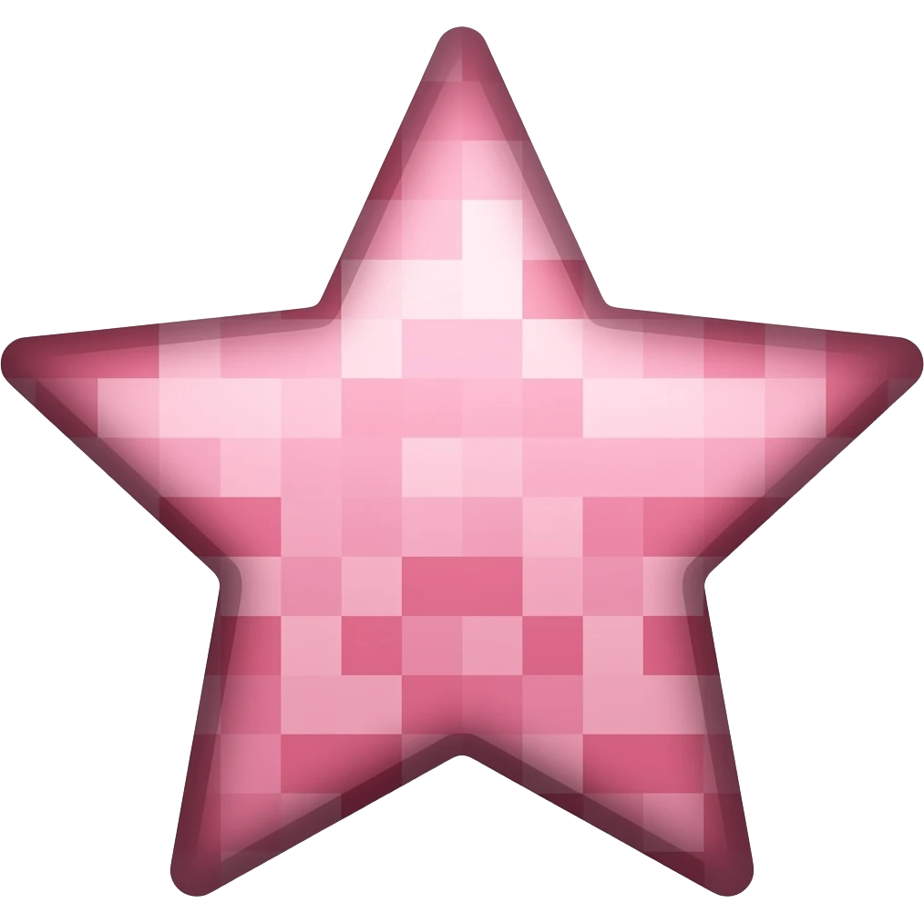 يكون نجمه لونها بيبي بينك و تون متل مينكرفت emoji