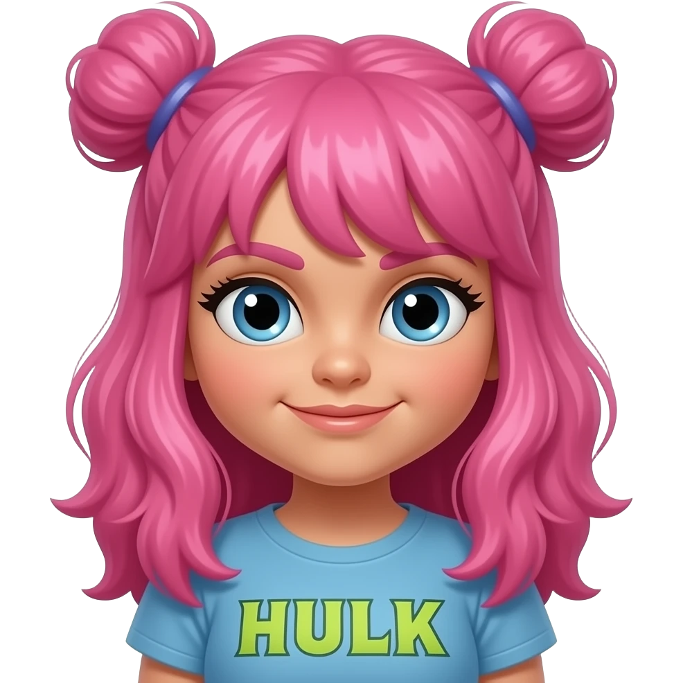 the hulk but instead of green man it’s a pink girl hulk emoji