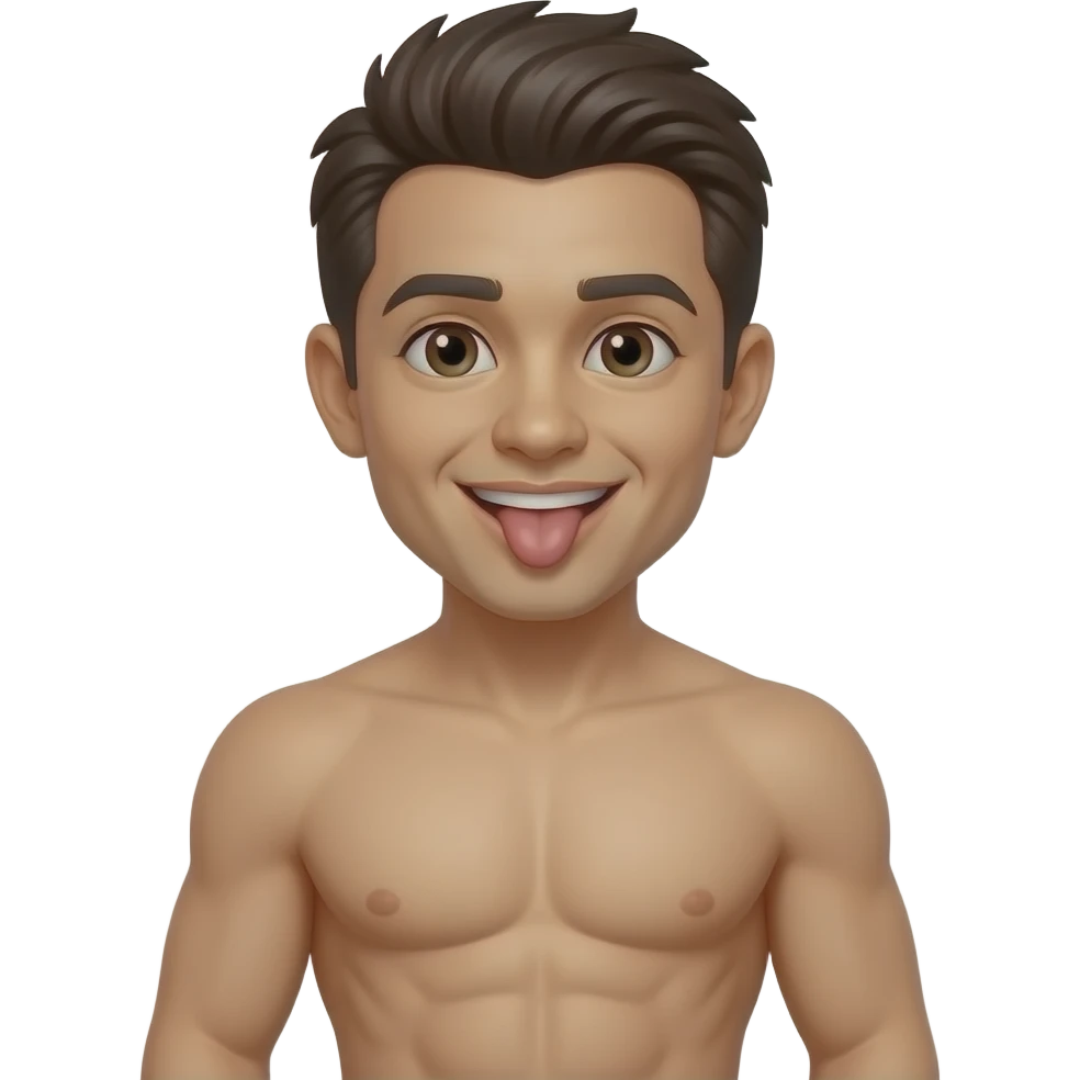 😏 emoji biting its lips snd it has abs emoji