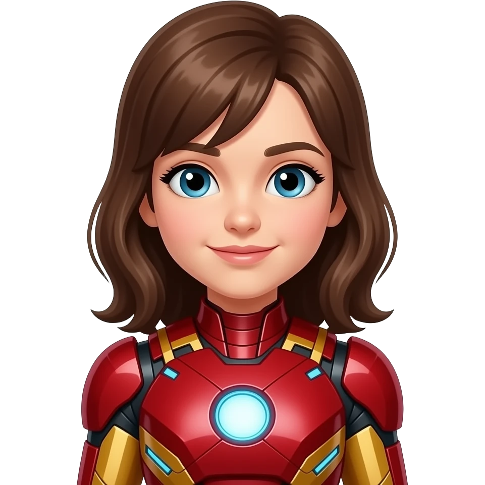 Brown girl iron man emoji