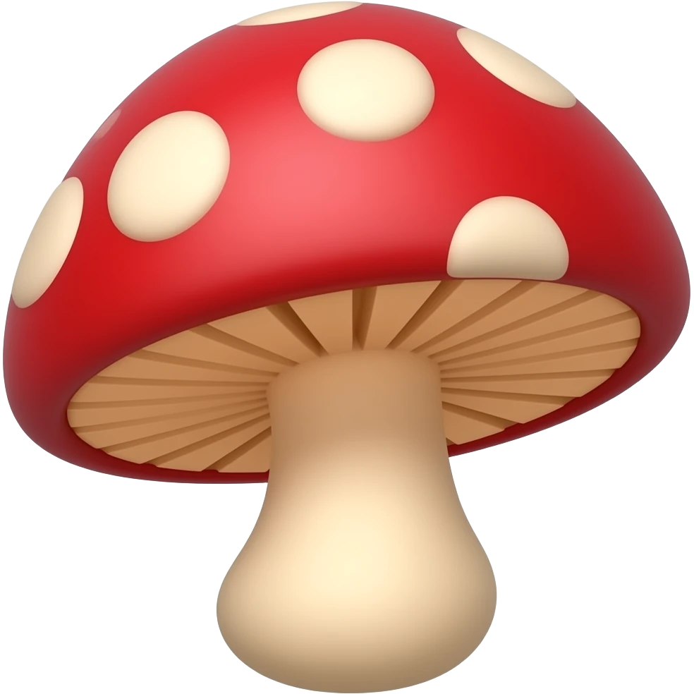 Hongo rojo cuatro puntitos emoji