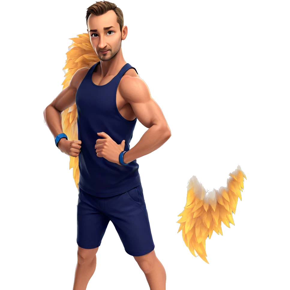 confident boy in shorts emoji