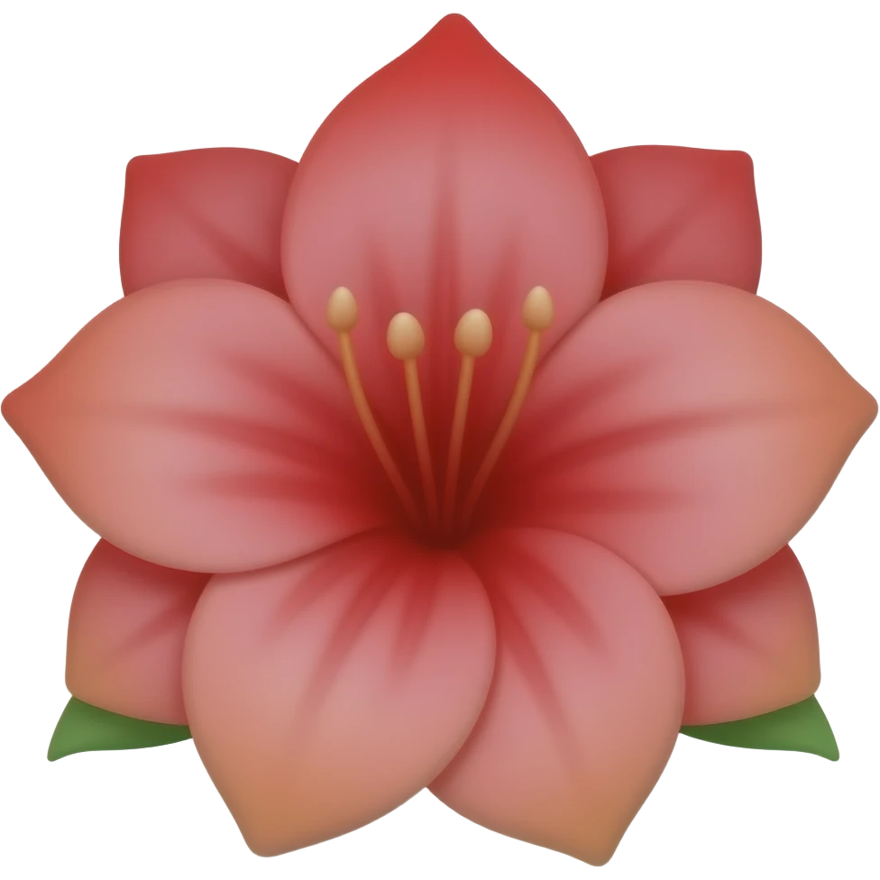aesthetic, gradient red azalea flowers emoji