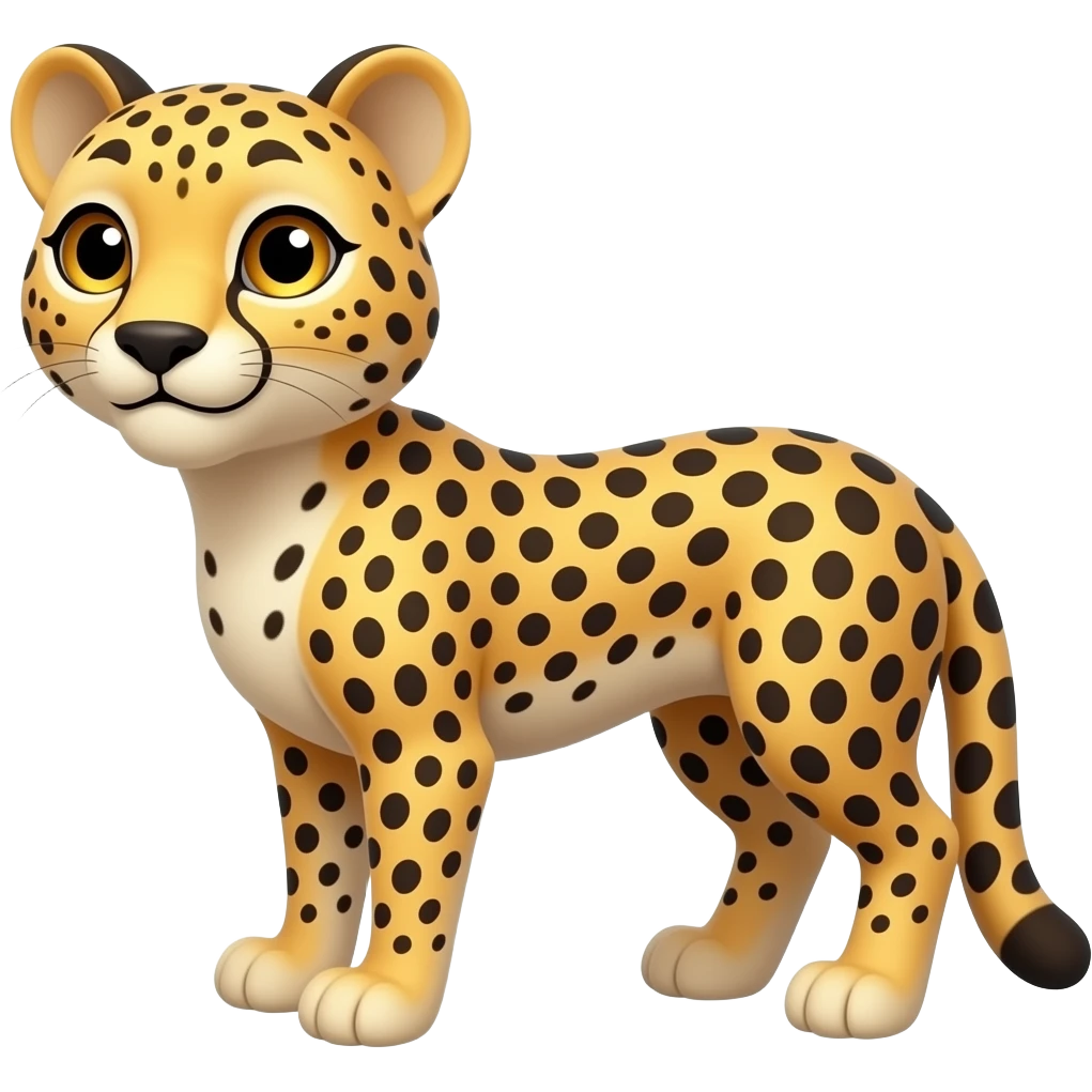 Cartoon cheetah emoji