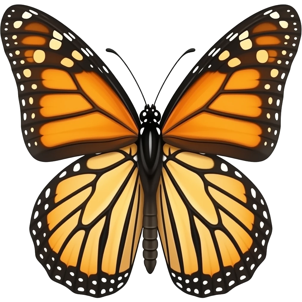 Monarch butterfly emoji