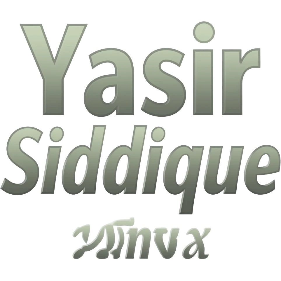 a Picure of the letters of a name call Yasir Siddique emoji